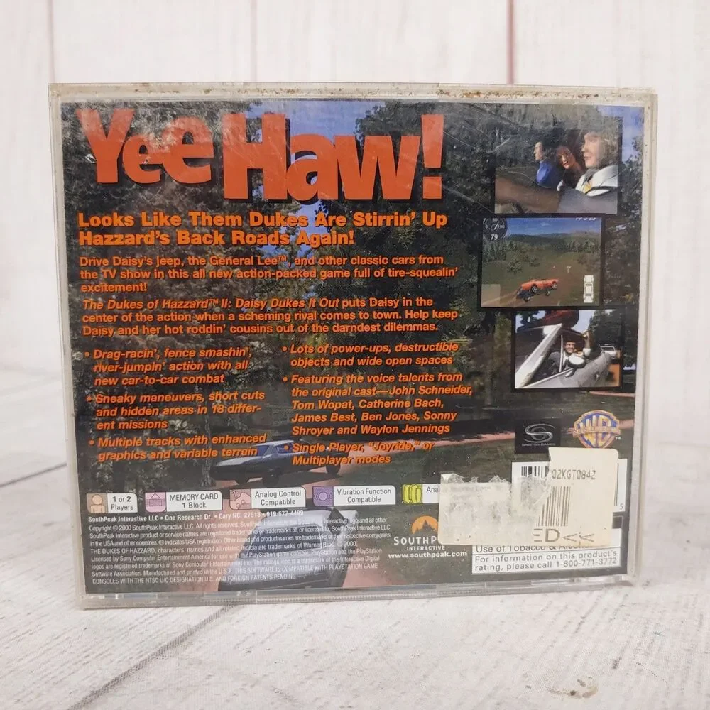 The Dukes of Hazzard II Daisy Dukes It Out Sony PlayStation 1 Video Game CD USED